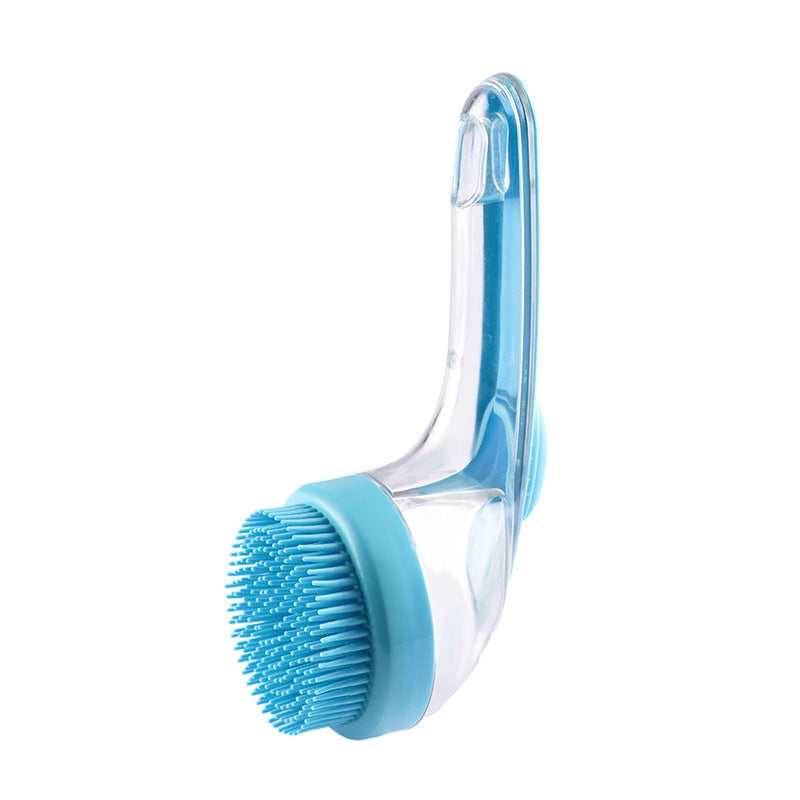 Long Handle Pet Bath Brush Dog Cat Grooming Shower Comb