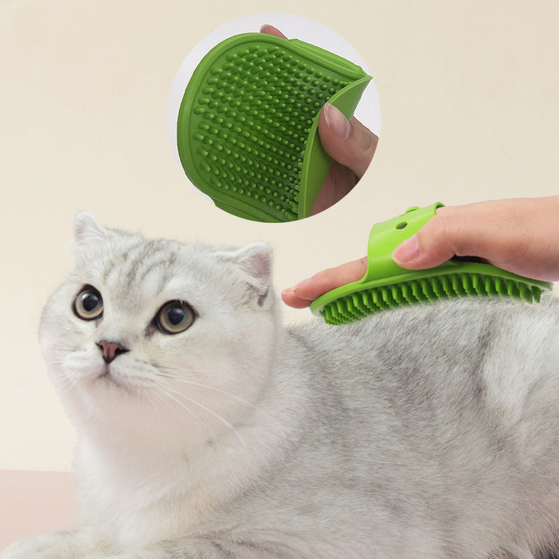 Soft Silicone Pet Bath Brush Dog Cat Massage Grooming Comb