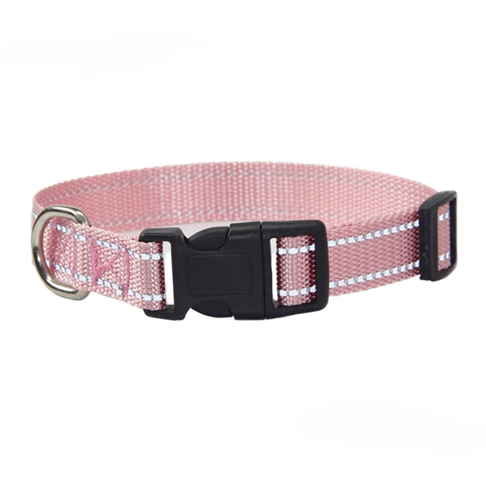 Nylon Dog Collar Leash Set Small Medium Large Dogs Accessories