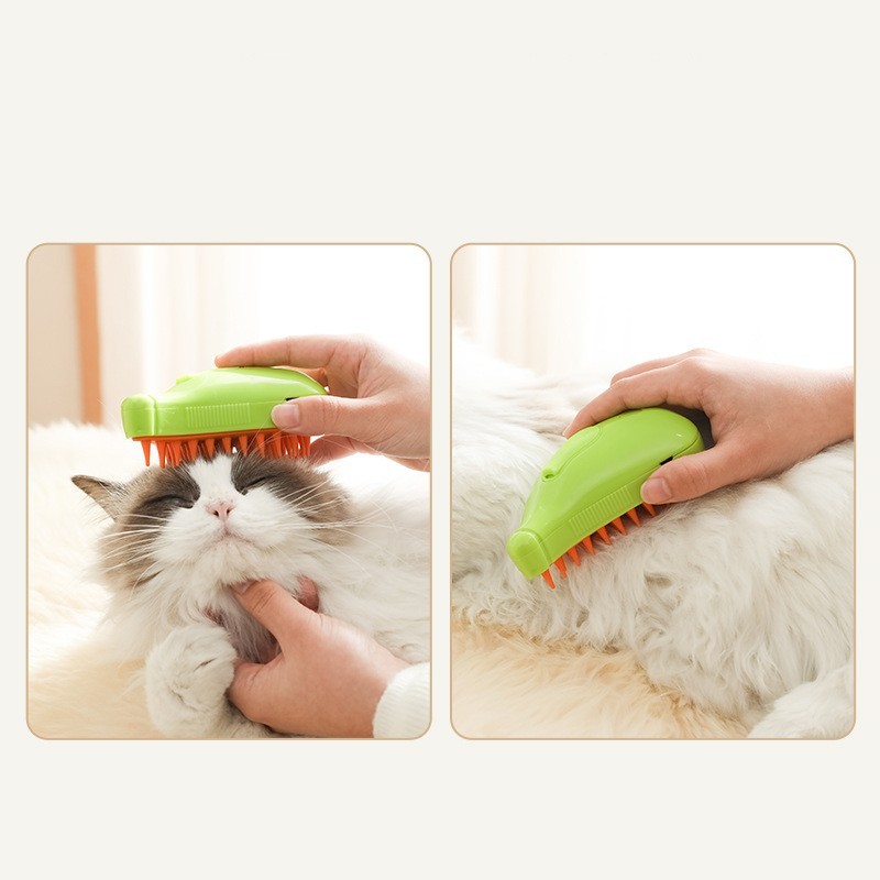 3 In 1 Pet Steam Brush Cat Dog Grooming Spray Comb