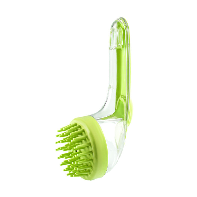 Long Handle Pet Bath Brush Dog Cat Grooming Shower Comb