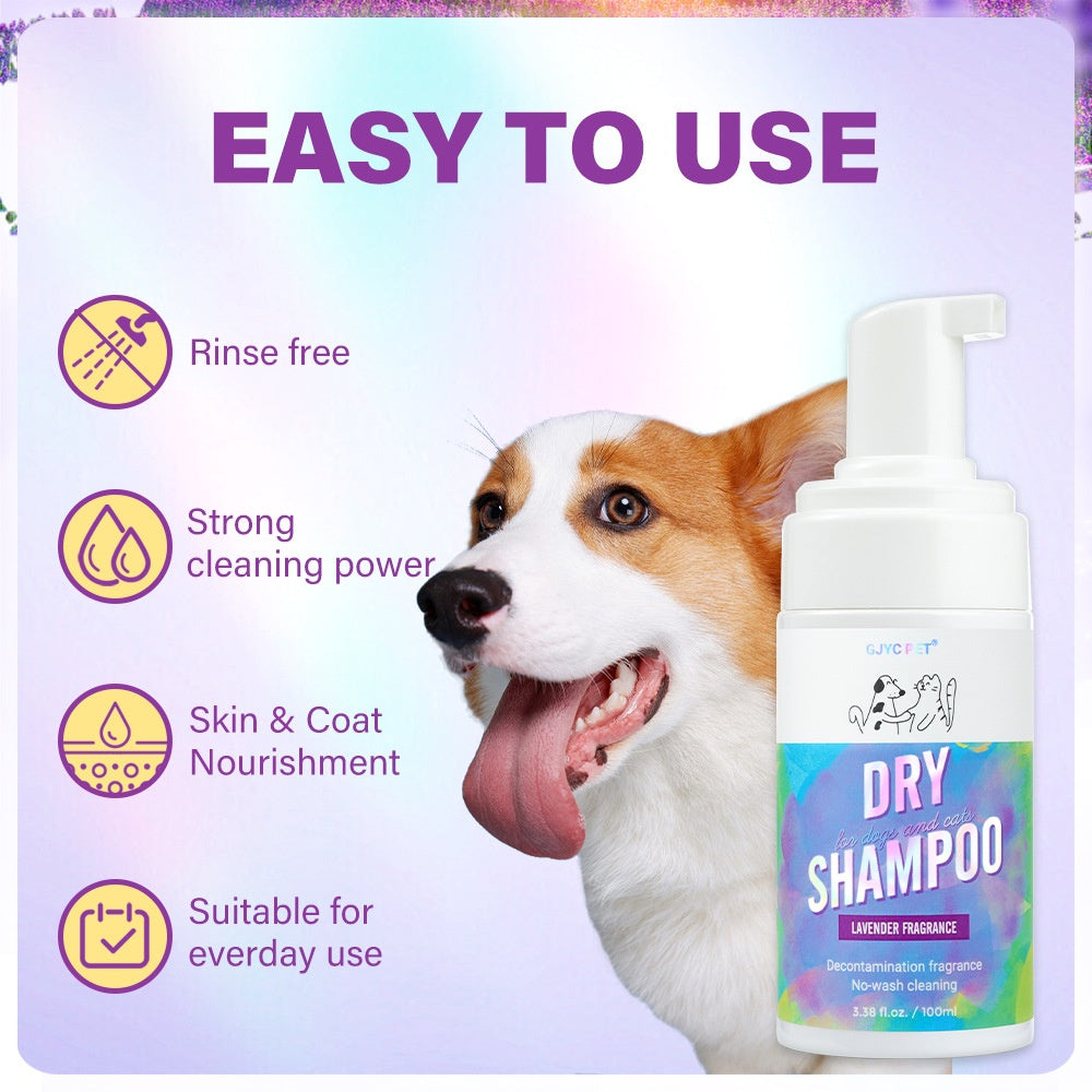 Cat Dry Shampoo Bubbles No Rinse Deodorizing Fragrant Pet Foam