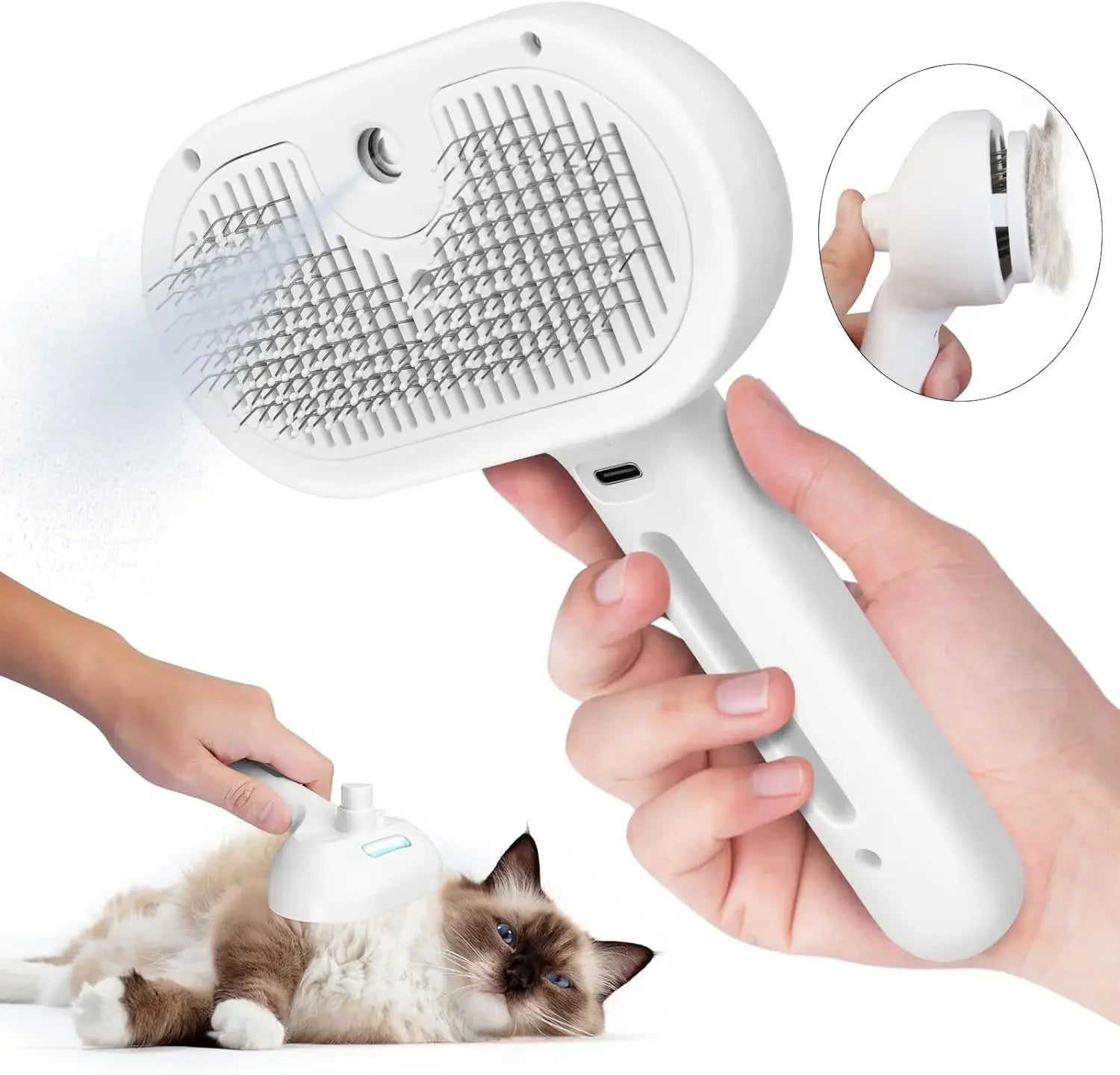 Pet Spray Hair Comb Mist Grooming Brush Cat Dog Dematting Tool