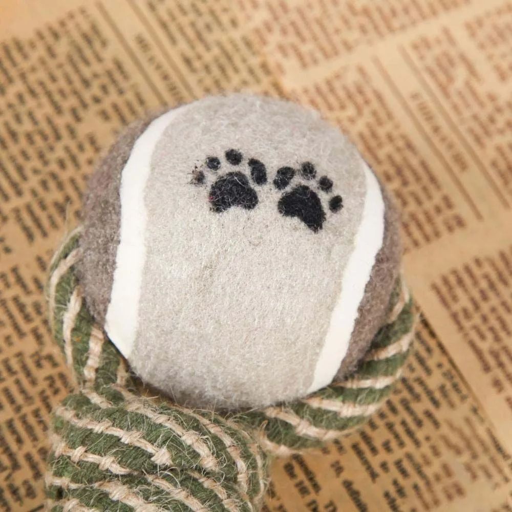 Pet Chew Toy Rope Tennis Dumbbell Rubber Ball Dog Interactive