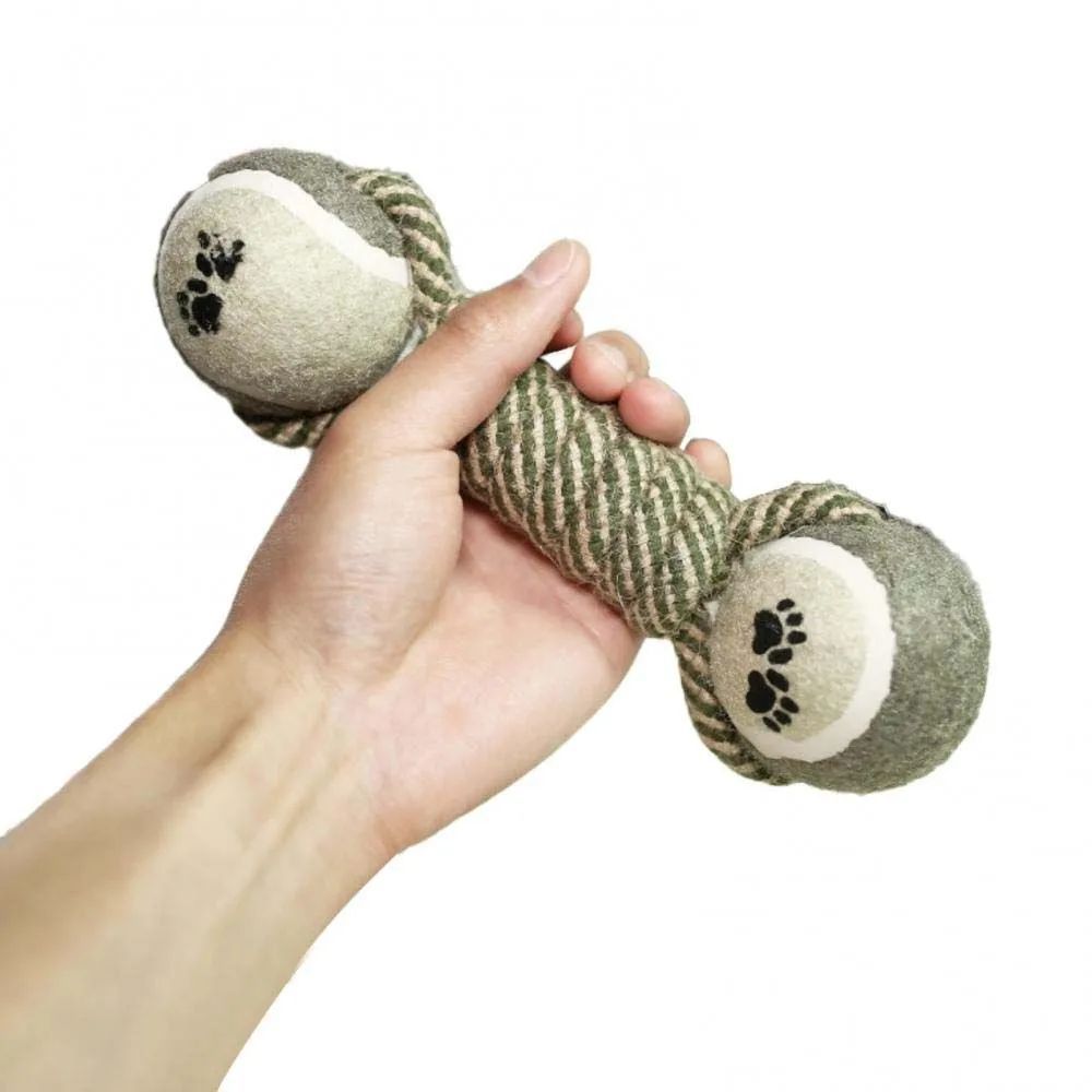 Pet Chew Toy Rope Tennis Dumbbell Rubber Ball Dog Interactive