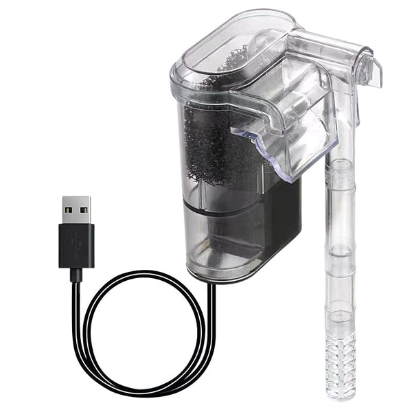 USB Powered Hanging Aquarium Filter Mini 2.5W 250L/H Compact