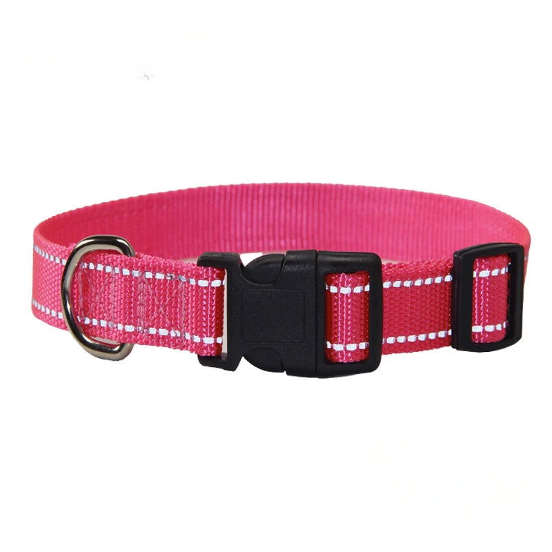 Nylon Dog Collar Leash Set Small Medium Large Dogs Accessories