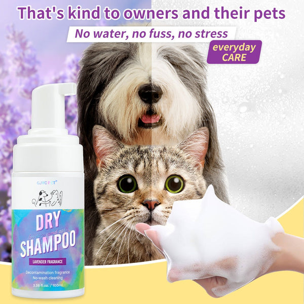 Cat Dry Shampoo Bubbles No Rinse Deodorizing Fragrant Pet Foam