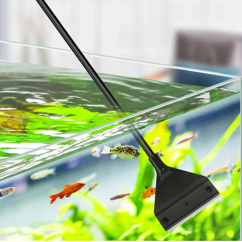 Aquarium Algae Scraper Dual Use Glass Sand Cleaner Tool