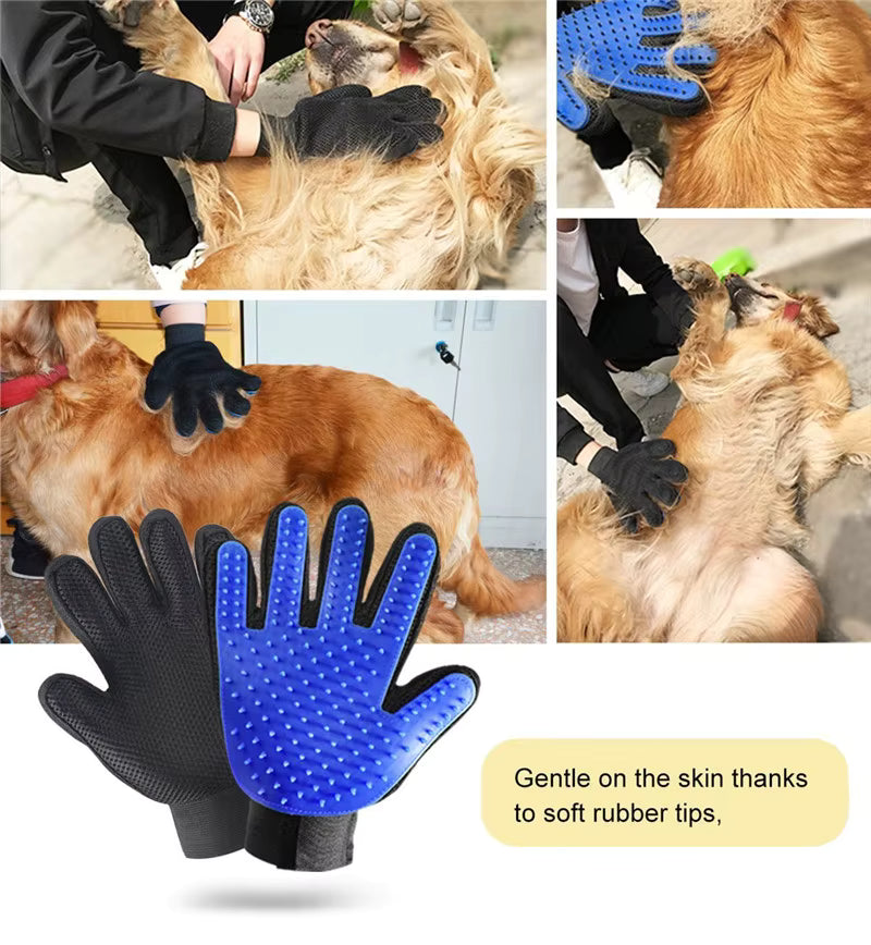 Rubber Pet Bath Brush Silicone Glove Cat Dog Grooming Comb