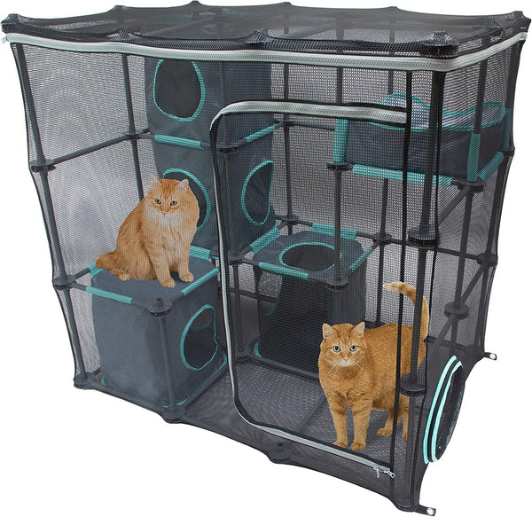 Kitty City Outdoor Catio Furniture and Play Kits for Cats, Outdoor Mega Kit