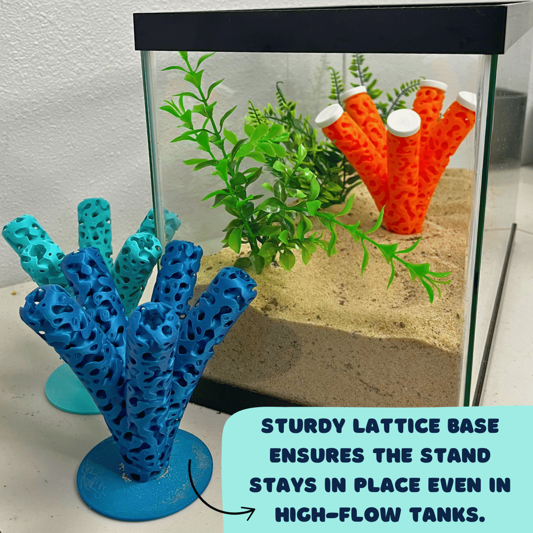 Aquarium Coral Frag Stand Branch Lattice Structure Five Mounts Holder