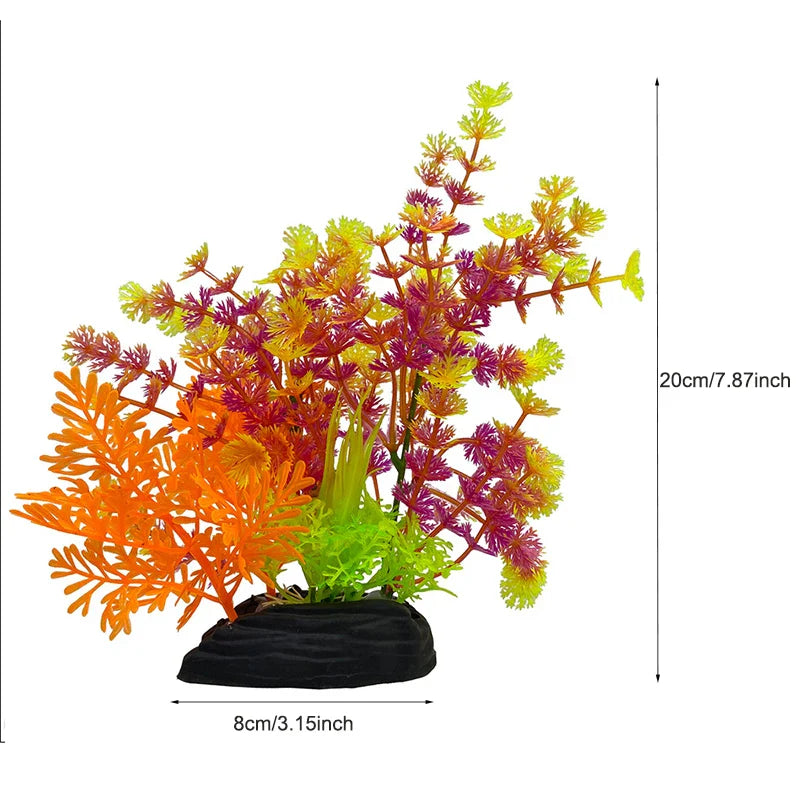 Artificial Aquarium Plants Plastic Underwater Fish Tank Realistic Decorations
