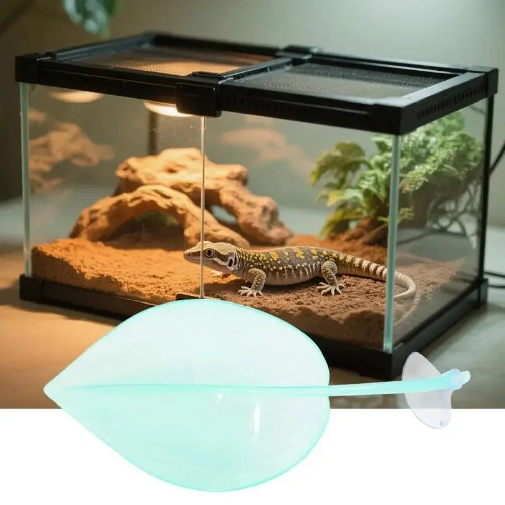 Frog Habitat Leaf Suction Cup Basking Terrace for Reptiles