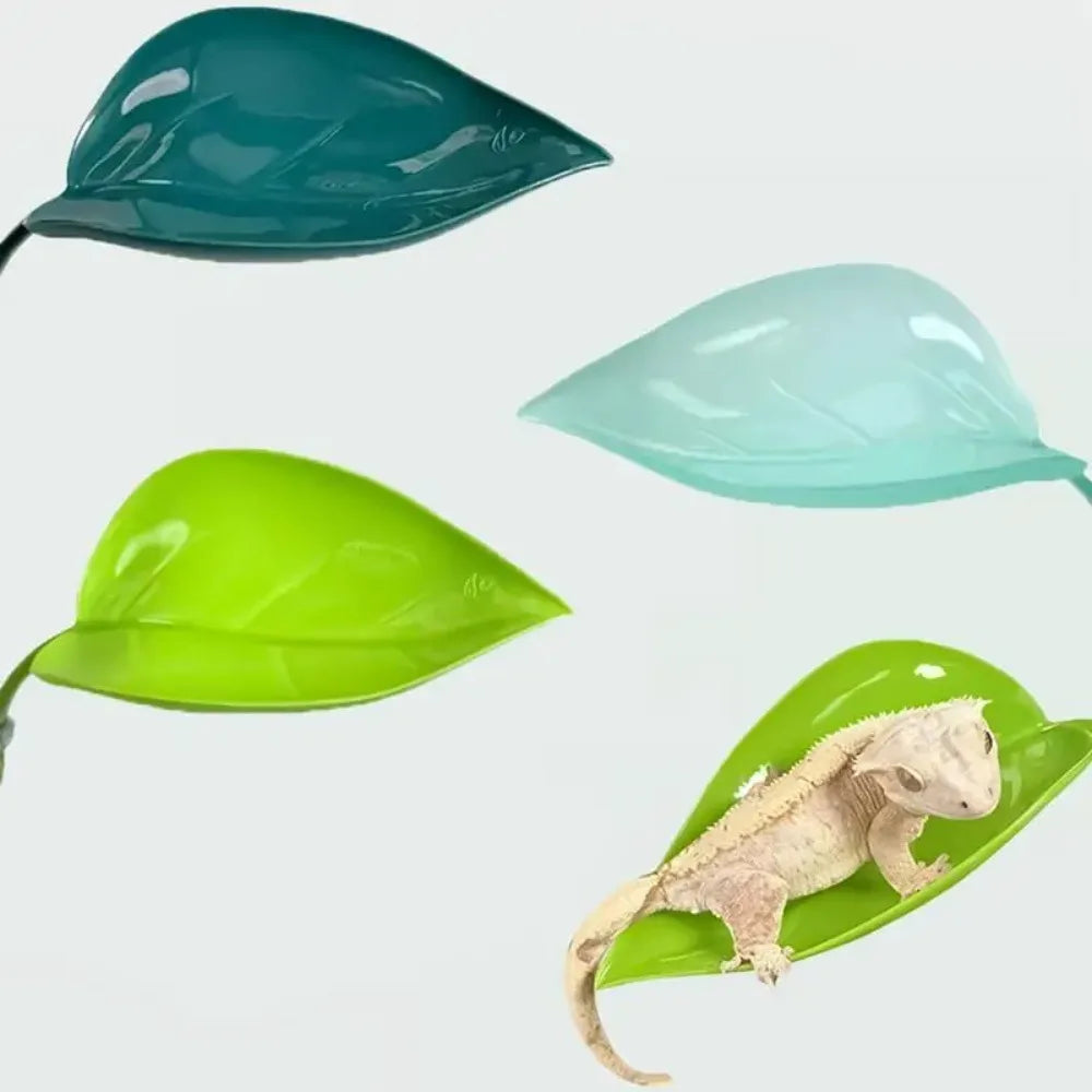Frog Habitat Leaf Suction Cup Basking Terrace for Reptiles