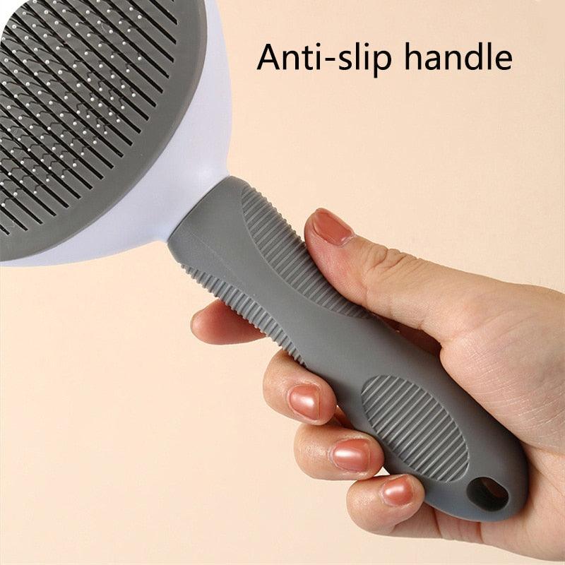 Self Cleaning Pet Hair Remover Brush Dog Cat Grooming Comb