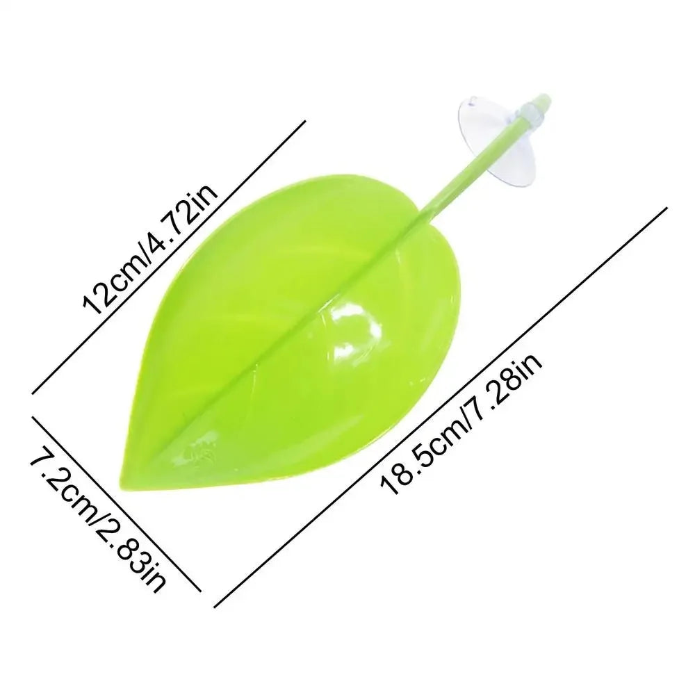 Frog Habitat Leaf Suction Cup Basking Terrace for Reptiles