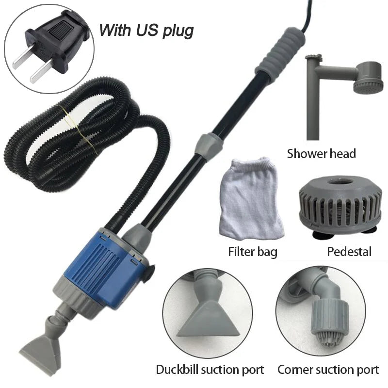Aquarium Water Change Pump Gravel Cleaner Siphon Filter Pump 28W