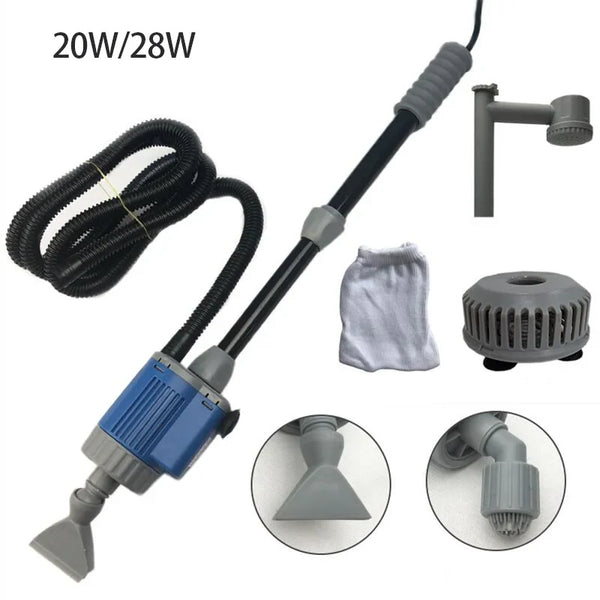 Aquarium Water Change Pump Gravel Cleaner Siphon Filter Pump 28W