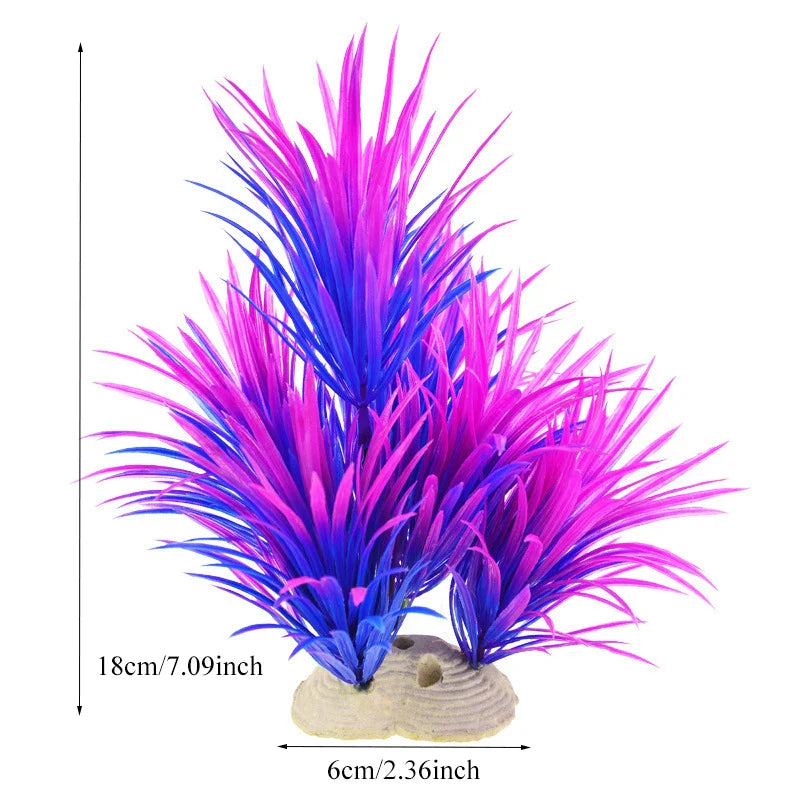Artificial Aquarium Plants Plastic Underwater Fish Tank Realistic Decorations