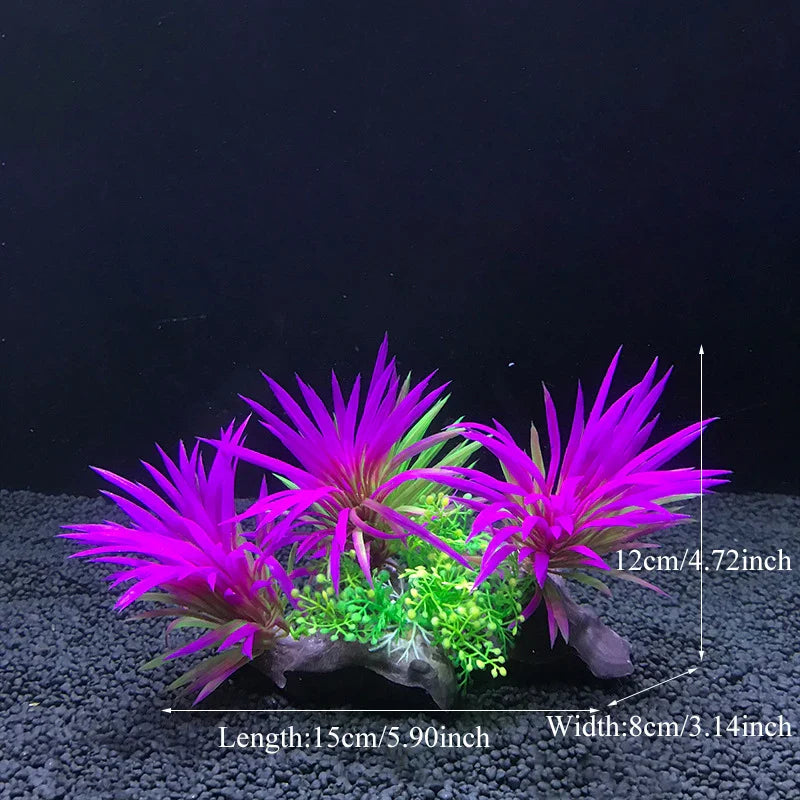 Artificial Aquarium Plants Plastic Underwater Fish Tank Realistic Decorations