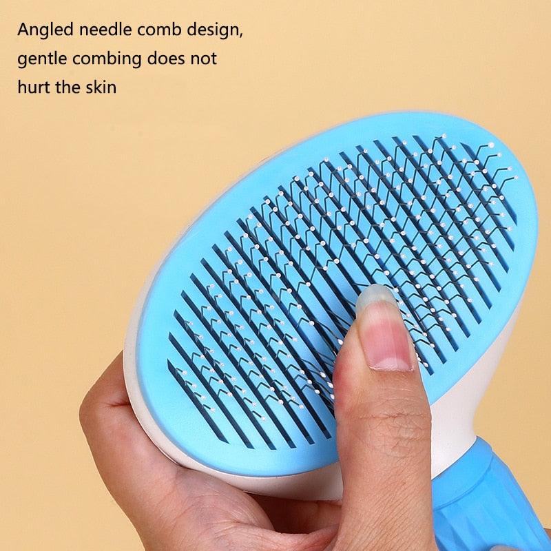 Self Cleaning Pet Hair Remover Brush Dog Cat Grooming Comb