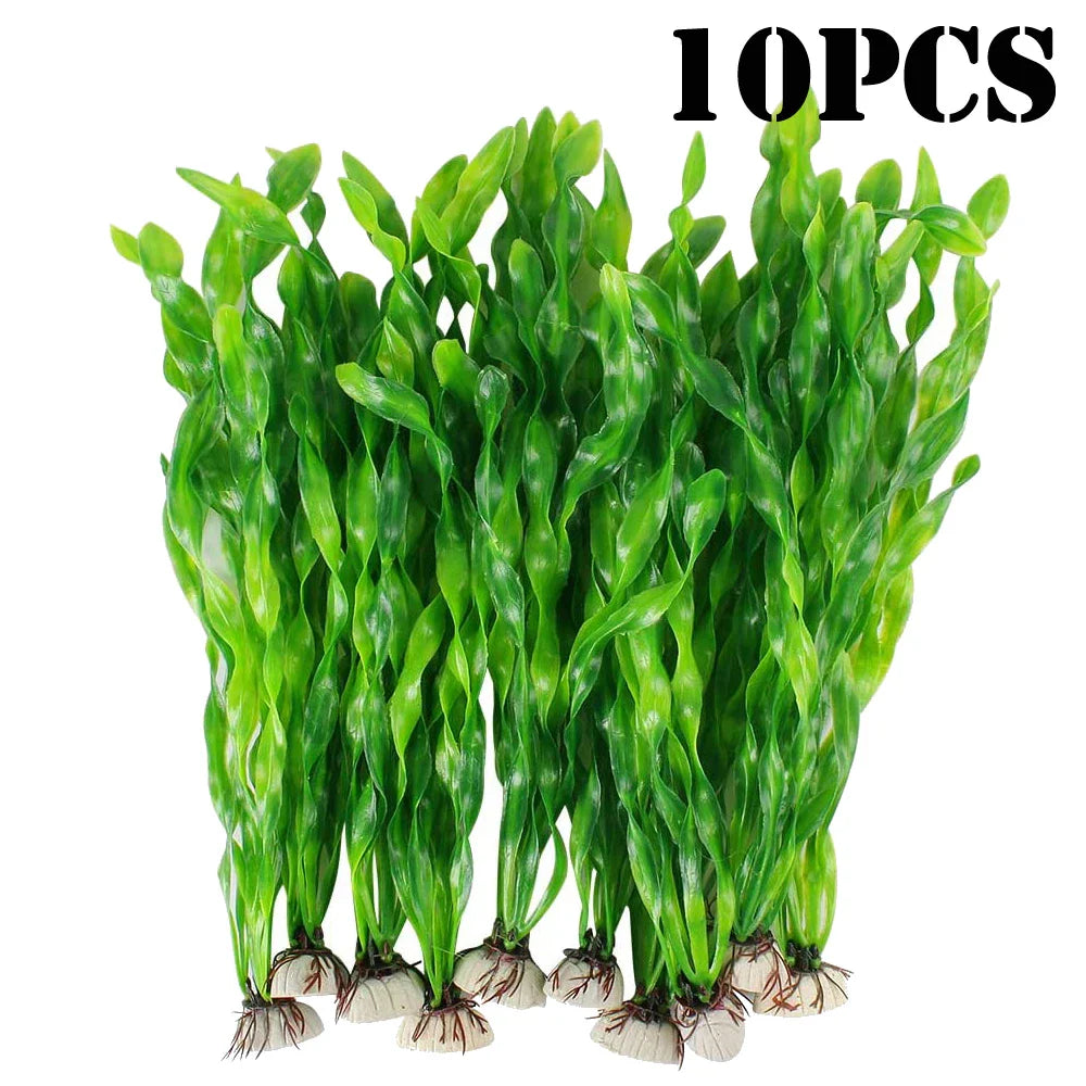 Artificial Aquarium Plants Plastic Seaweed Fish Tank Decoration Assorted Pack