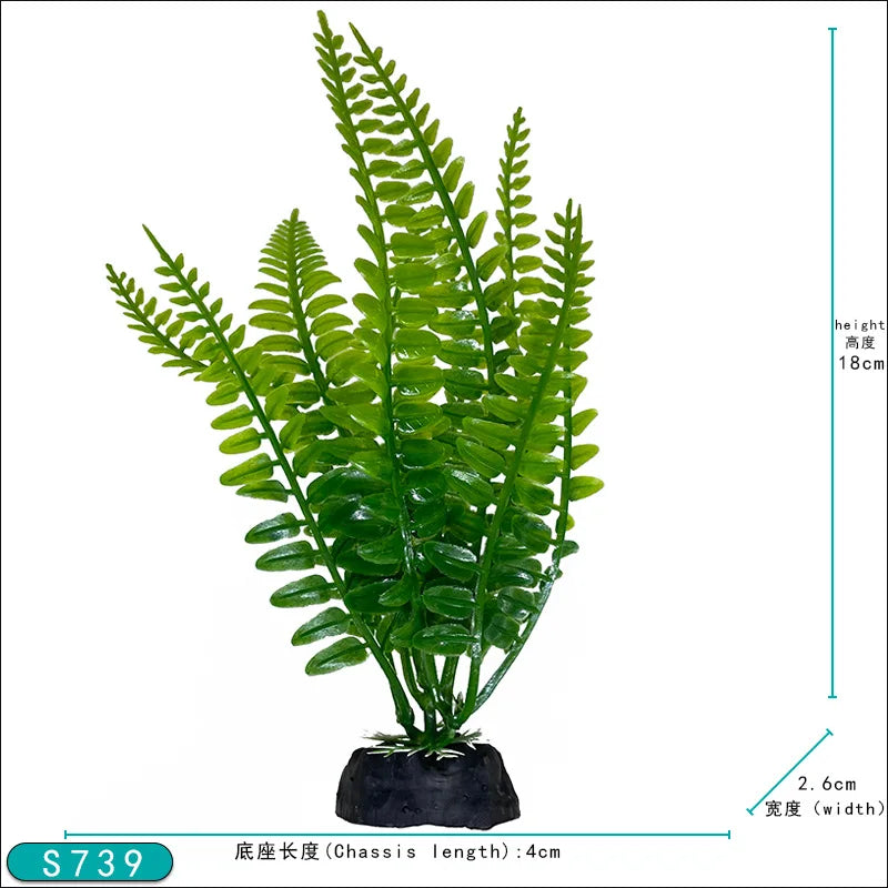 Artificial Aquarium Plants Plastic Underwater Fish Tank Realistic Decorations