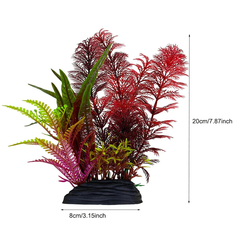 Artificial Aquarium Plants Plastic Underwater Fish Tank Realistic Decorations