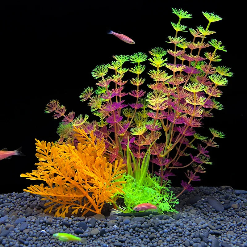 Artificial Aquarium Plants Plastic Underwater Fish Tank Realistic Decorations