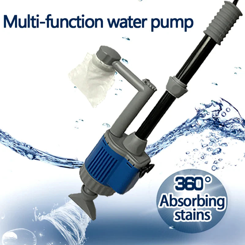Aquarium Water Change Pump Gravel Cleaner Siphon Filter Pump 28W