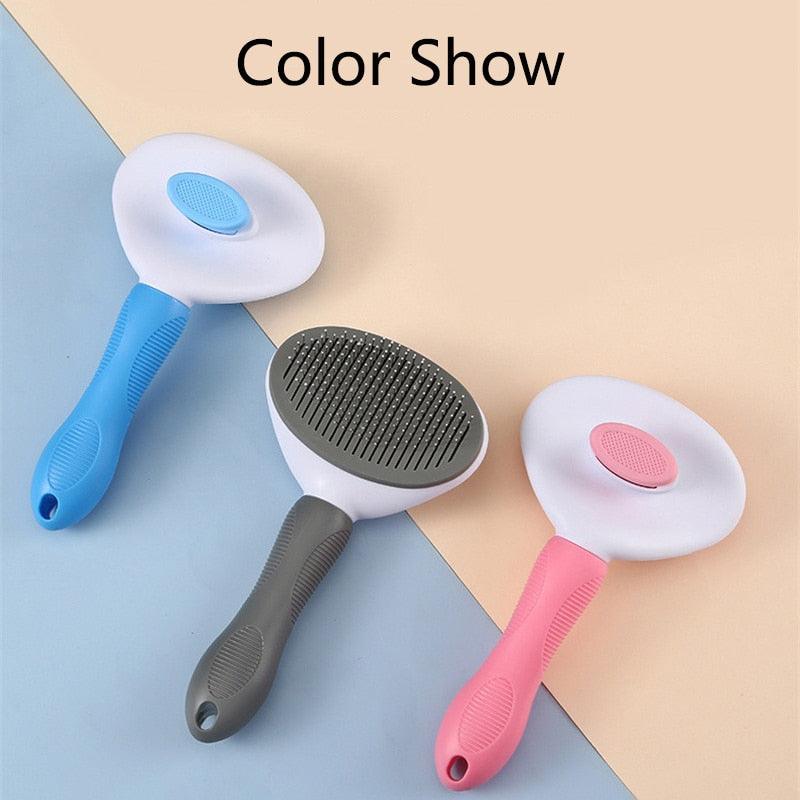 Self Cleaning Pet Hair Remover Brush Dog Cat Grooming Comb