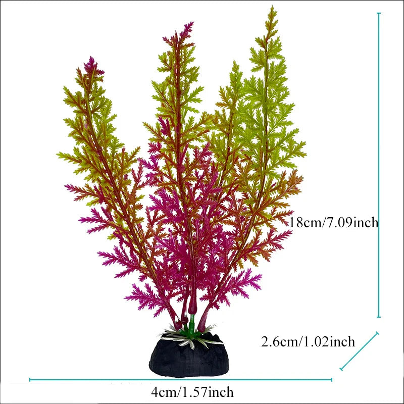 Artificial Aquarium Plants Plastic Underwater Fish Tank Realistic Decorations