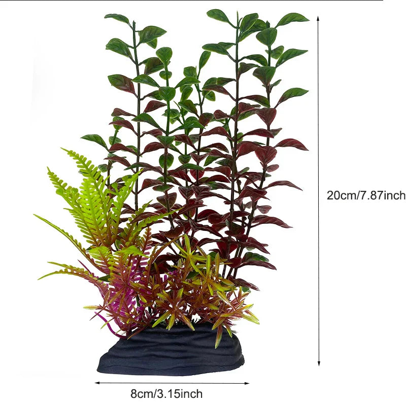 Artificial Aquarium Plants Plastic Underwater Fish Tank Realistic Decorations