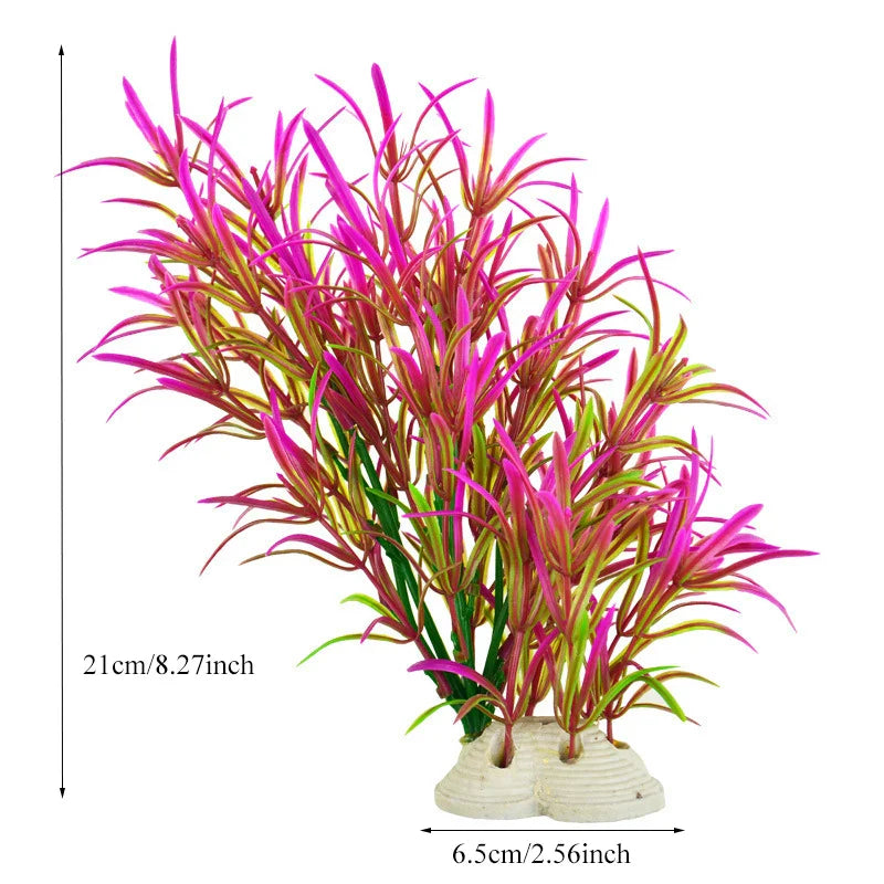 Artificial Aquarium Plants Plastic Underwater Fish Tank Realistic Decorations