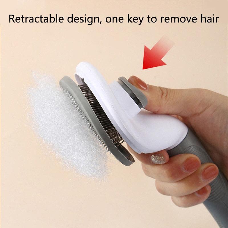 Self Cleaning Pet Hair Remover Brush Dog Cat Grooming Comb