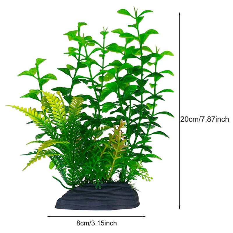Artificial Aquarium Plants Plastic Underwater Fish Tank Realistic Decorations