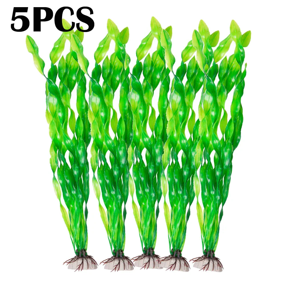 Artificial Aquarium Plants Plastic Seaweed Fish Tank Decoration Assorted Pack