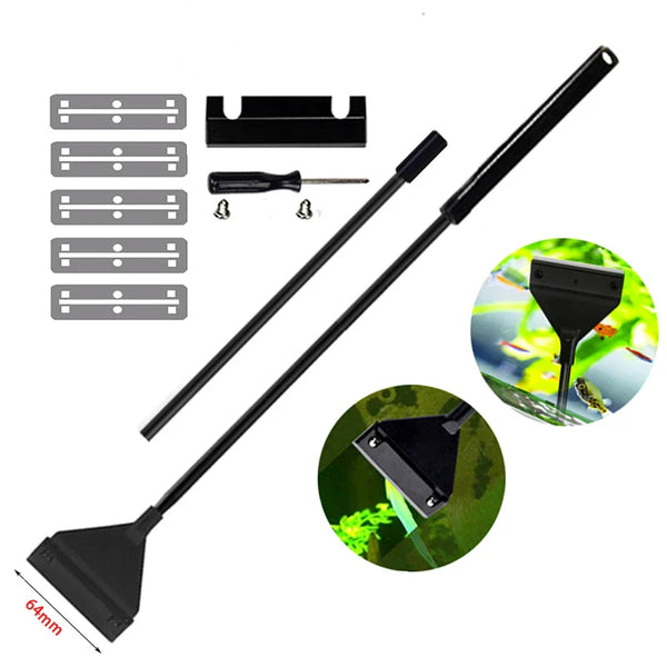 Aquarium Algae Scraper Dual Use Glass Sand Cleaner Tool