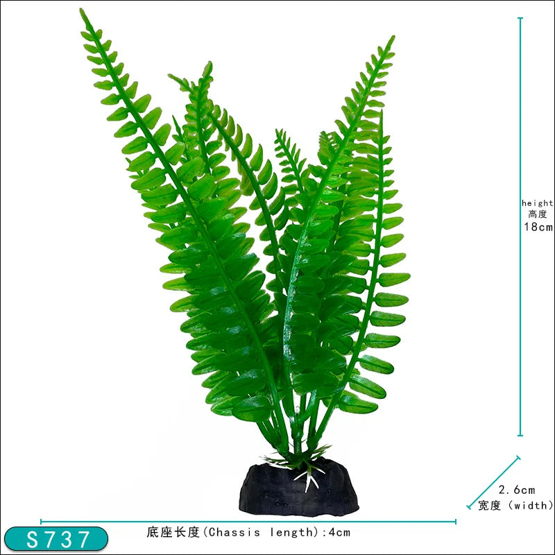 Artificial Aquarium Plants Plastic Underwater Fish Tank Realistic Decorations