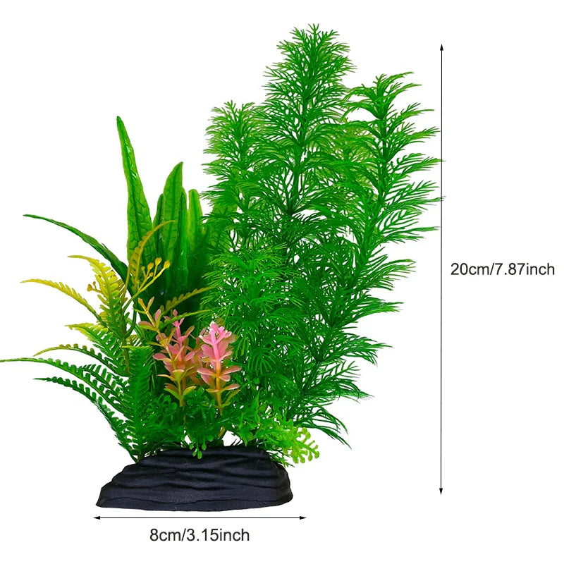 Artificial Aquarium Plants Plastic Underwater Fish Tank Realistic Decorations