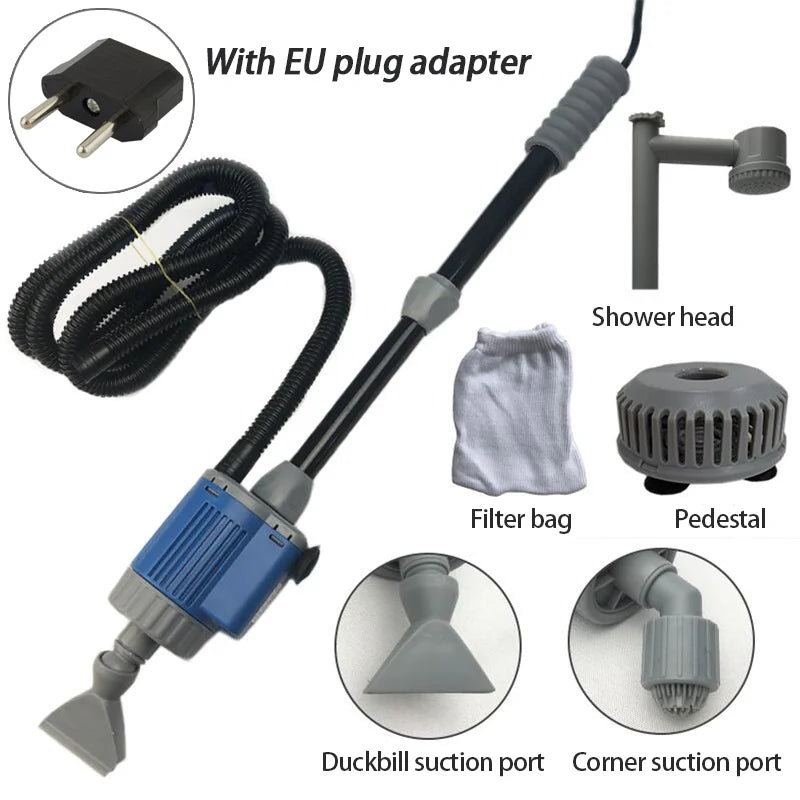 Aquarium Water Change Pump Gravel Cleaner Siphon Filter Pump 28W