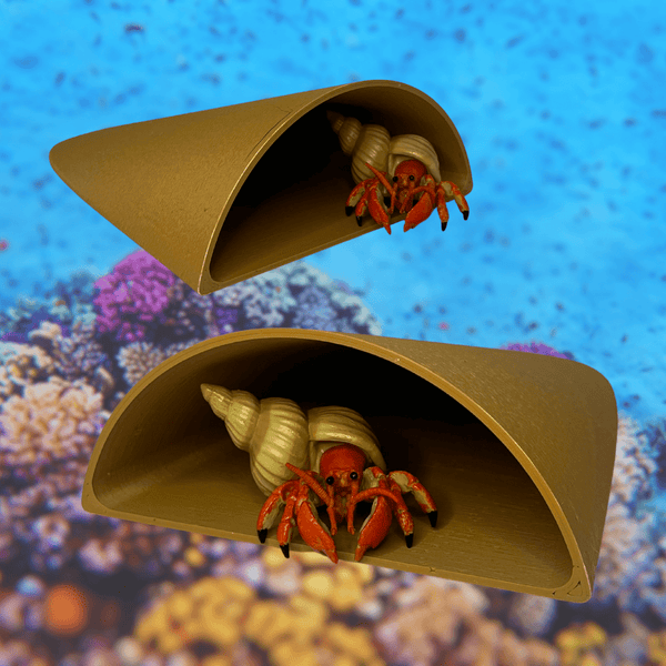Minimalist Pocket Cave Shelter for Aquariums, Terrariums, Fish, Shrimp, Reptiles