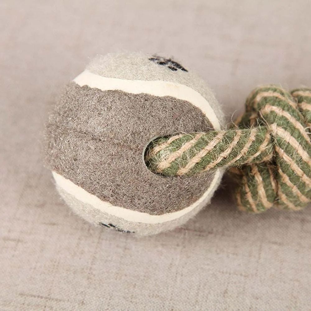 Pet Chew Toy Rope Tennis Dumbbell Rubber Ball Dog Interactive