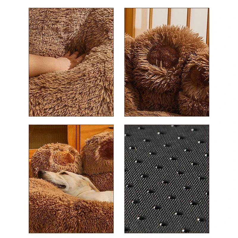 Big Paw Plush Pet Sofa Bed Washable Calming Raised Edge