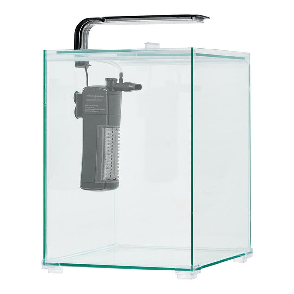 5 Gallon Smart Square Glass Fish Tank Self Cleaning Aquarium