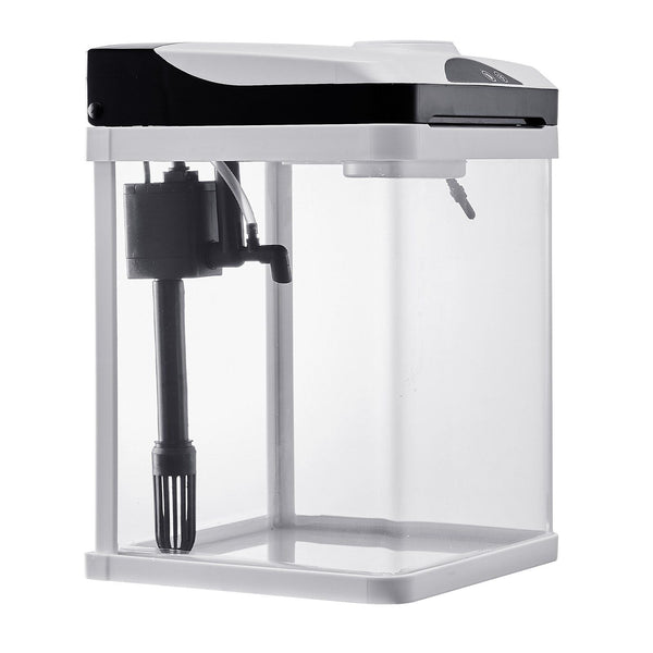 2 Gallon Fish Tank Aquarium LED Smart Square Clear Glass 7 Color Self Cleaning