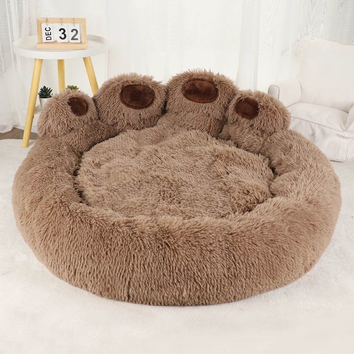Big Paw Plush Pet Sofa Bed Washable Calming Raised Edge