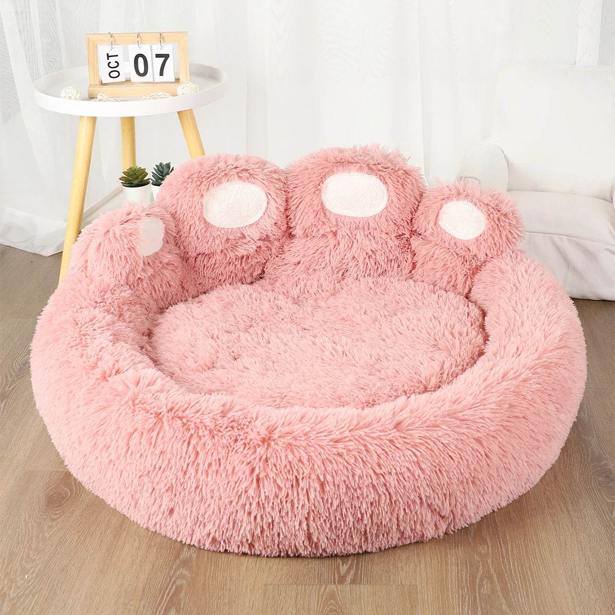 Big Paw Plush Pet Sofa Bed Washable Calming Raised Edge