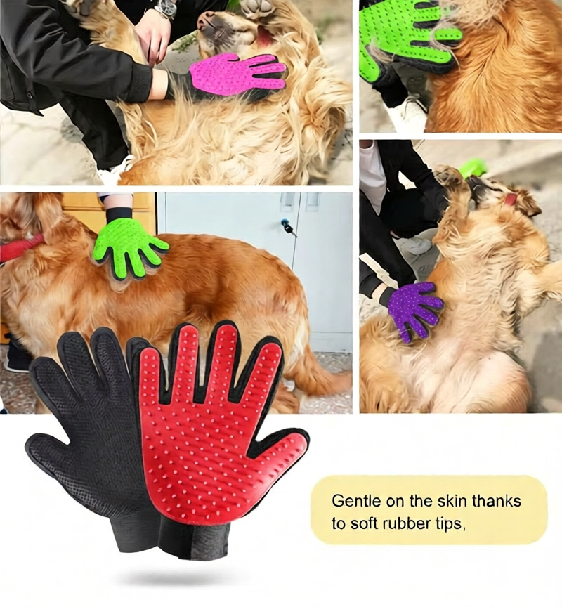 Rubber Pet Bath Brush Silicone Glove Cat Dog Grooming Comb